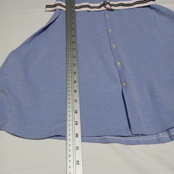 Polo‎ Ralph Lauren Dress Shirtwaist Belted Casual Blue Kids Size L (12-14) - Picture 5 of 6